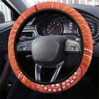 Australia Banksia And Black Cockatoo Steering Wheel Cover Aboriginal Art