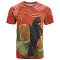 Personalised Australia Banksia And Black Cockatoo T Shirt Aboriginal Art