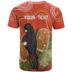 Personalised Australia Banksia And Black Cockatoo T Shirt Aboriginal Art