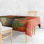 Personalised Australia Banksia And Black Cockatoo Tablecloth Aboriginal Art