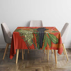 Personalised Australia Banksia And Black Cockatoo Tablecloth Aboriginal Art