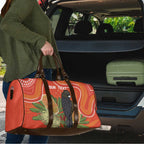 Personalised Australia Banksia And Black Cockatoo Travel Bag Aboriginal Art - Aussie Hoodie