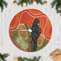 Australia Banksia And Black Cockatoo Tree Skirt Aboriginal Art - Aussie Hoodie