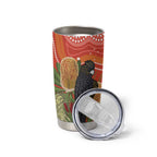 Personalised Australia Banksia With Black Cockatoo Tumbler Cup Aboriginal Art