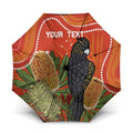 Personalised Australia Banksia And Black Cockatoo Umbrella Aboriginal Art - Aussie Hoodie