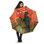 Personalised Australia Banksia And Black Cockatoo Umbrella Aboriginal Art - Aussie Hoodie