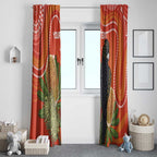 Personalised Australia Banksia And Black Cockatoo Window Curtain Aboriginal Art