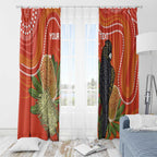 Personalised Australia Banksia And Black Cockatoo Window Curtain Aboriginal Art