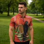 Personalised Australia Banksia And Black Cockatoo Zipper Polo Shirt Aboriginal Art - Aussie Hoodie