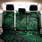 New Zealand Tuatara Back Car Seat Cover Aotearoa Maori Clematis Flowers - Green