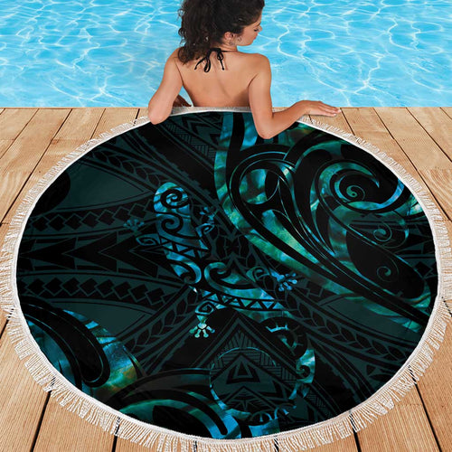 New Zealand Skink Beach Blanket Aotearoa Maori Mix Paua Shell
