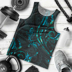 New Zealand Skink Men Tank Top Aotearoa Maori Mix Paua Shell