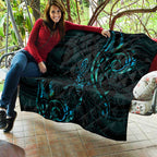 New Zealand Skink Quilt Aotearoa Maori Mix Paua Shell