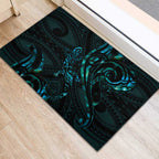 New Zealand Skink Rubber Doormat Aotearoa Maori Mix Paua Shell
