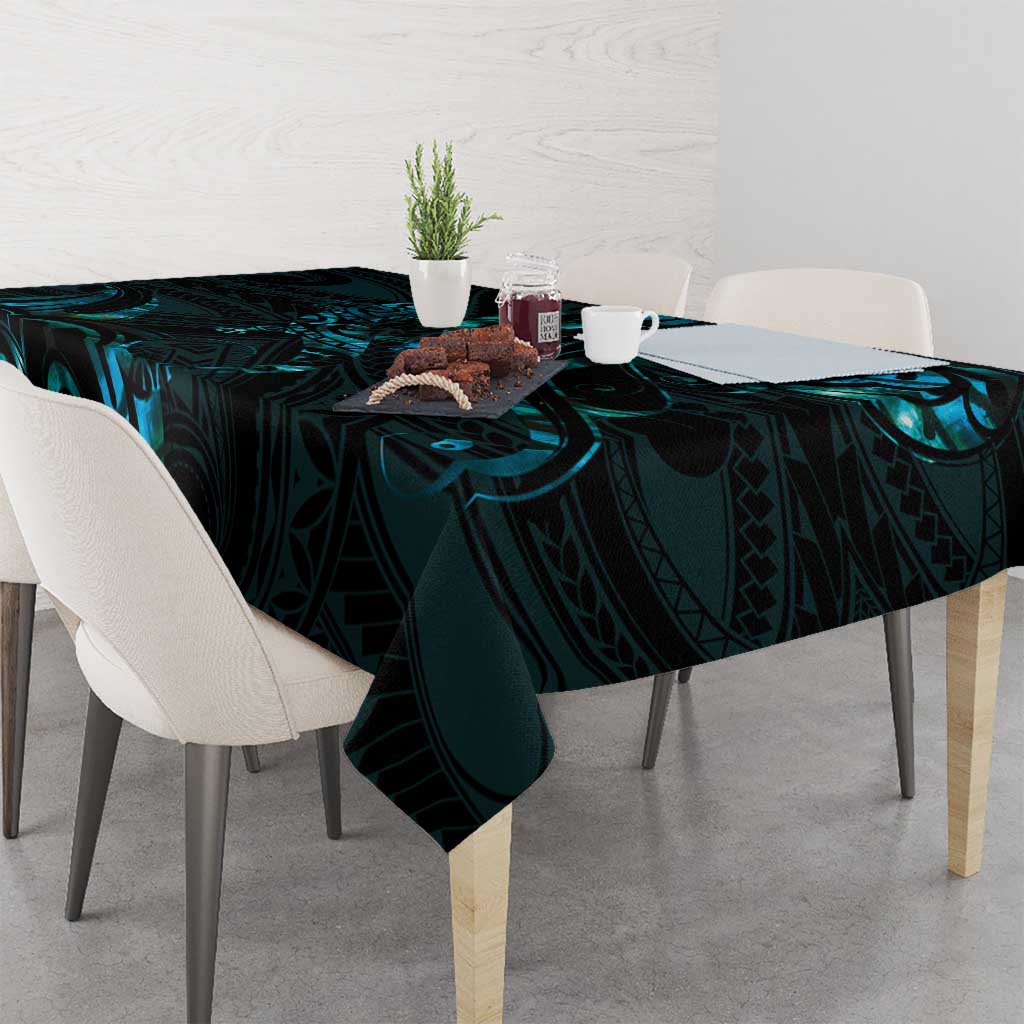 New Zealand Skink Tablecloth Aotearoa Maori Mix Paua Shell