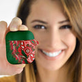King Parrot Australia AirPods Case Bottlebrushes Aboriginal Art - Aussie Hoodie