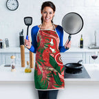 King Parrot Australia Apron Bottlebrushes Aboriginal Art - Aussie Hoodie