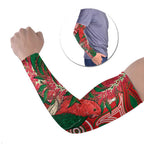 King Parrot Australia Arm Sleeves Bottlebrushes Aboriginal Art - Aussie Hoodie