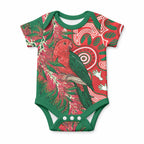 King Parrot Australia Baby Onesie Bottlebrushes Aboriginal Art