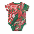King Parrot Australia Baby Onesie Bottlebrushes Aboriginal Art