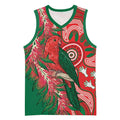 King Parrot Australia Basketball Jersey Bottlebrushes Aboriginal Art - Aussie Hoodie