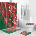 King Parrot Australia Bathroom Set Bottlebrushes Aboriginal Art - Aussie Hoodie