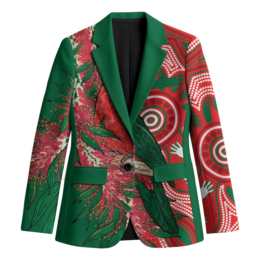 King Parrot Australia Blazer Bottlebrushes Aboriginal Art - Aussie Hoodie