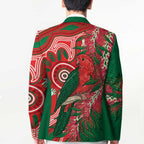 King Parrot Australia Blazer Bottlebrushes Aboriginal Art - Aussie Hoodie