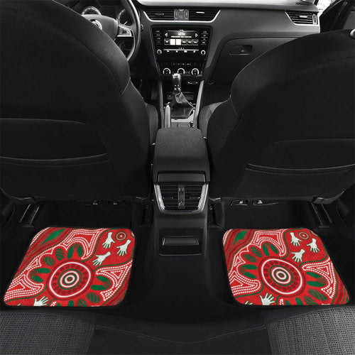 King Parrot Australia Car Mats Bottlebrushes Aboriginal Art - Aussie Hoodie