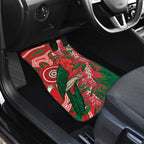 King Parrot Australia Car Mats Bottlebrushes Aboriginal Art - Aussie Hoodie