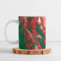 King Parrot Australia Ceramic Mug Bottlebrushes Aboriginal Art - Aussie Hoodie