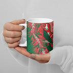 King Parrot Australia Ceramic Mug Bottlebrushes Aboriginal Art - Aussie Hoodie