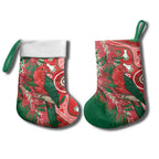 King Parrot Australia Christmas Stocking Bottlebrushes Aboriginal Art - Aussie Hoodie