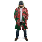 King Parrot Australia Cloak Bottlebrushes Aboriginal Art - Aussie Hoodie
