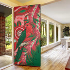 King Parrot Australia Door Cover Bottlebrushes Aboriginal Art - Aussie Hoodie