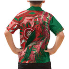 King Parrot Australia Family Matching Mermaid Dress and Hawaiian Shirt Bottlebrushes Aboriginal Art - Aussie Hoodie