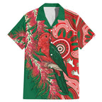 King Parrot Australia Family Matching Mermaid Dress and Hawaiian Shirt Bottlebrushes Aboriginal Art - Aussie Hoodie