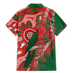 King Parrot Australia Family Matching Mermaid Dress and Hawaiian Shirt Bottlebrushes Aboriginal Art - Aussie Hoodie