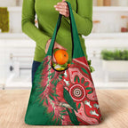 King Parrot Australia Grocery Bag Bottlebrushes Aboriginal Art - Aussie Hoodie
