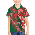 King Parrot Australia Kid Hawaiian Shirt Bottlebrushes Aboriginal Art - Aussie Hoodie