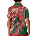 King Parrot Australia Kid Polo Shirt Bottlebrushes Aboriginal Art - Aussie Hoodie