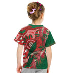 King Parrot Australia Kid T Shirt Bottlebrushes Aboriginal Art - Aussie Hoodie