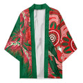 King Parrot Australia Kimono Bottlebrushes Aboriginal Art - Aussie Hoodie