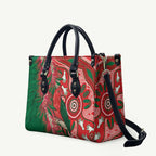 King Parrot Australia Leather Bag Bottlebrushes Aboriginal Art - Aussie Hoodie