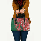 King Parrot Australia Leather Bag Bottlebrushes Aboriginal Art - Aussie Hoodie