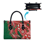 King Parrot Australia Leather Bag Bottlebrushes Aboriginal Art - Aussie Hoodie