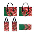 King Parrot Australia Leather Bag Bottlebrushes Aboriginal Art - Aussie Hoodie