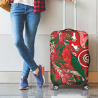 King Parrot Australia Luggage Cover Bottlebrushes Aboriginal Art - Aussie Hoodie
