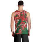 King Parrot Australia Men Tank Top Bottlebrushes Aboriginal Art - Aussie Hoodie