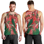 King Parrot Australia Men Tank Top Bottlebrushes Aboriginal Art - Aussie Hoodie